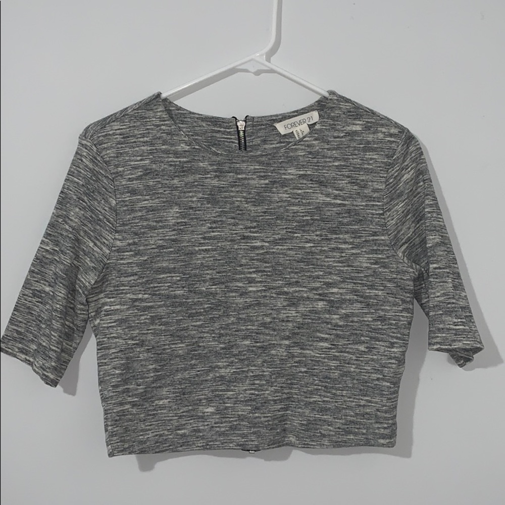 Gray Forever 21 Crop Top